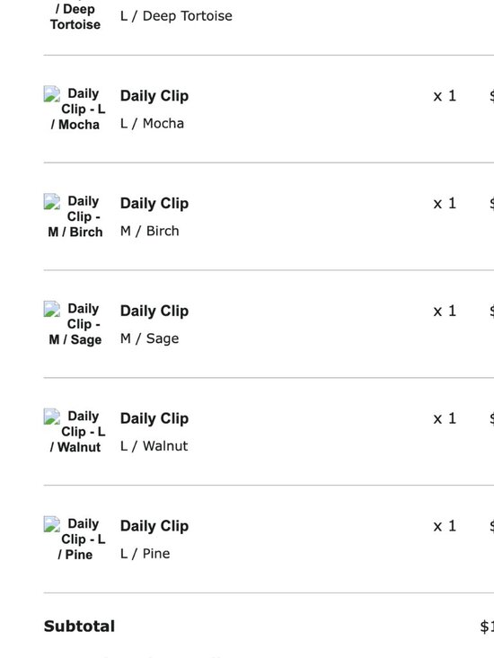Kov Essentials Daily Claw Clip Set